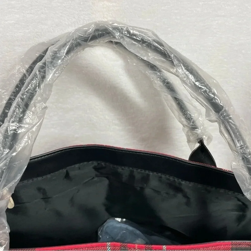 Victoria’s Secret Tote Bag Red and Black Plaid - Picture 4 of 10